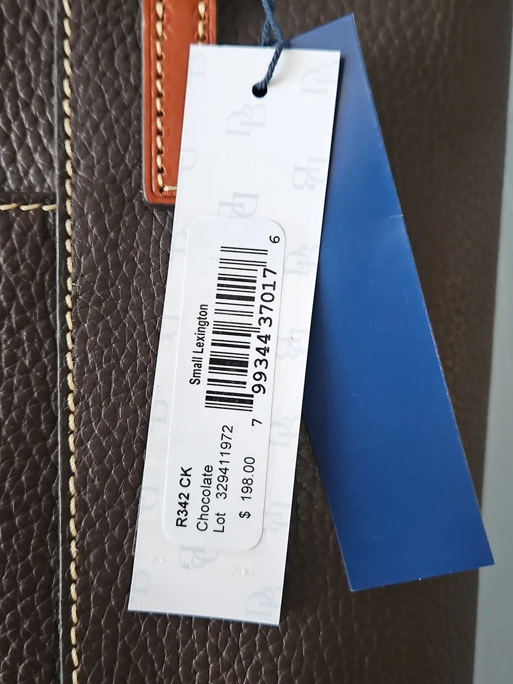 Dooney & Bourke Chocolate Pebble Leather Small Lexington Bag - Picture 3 of 11